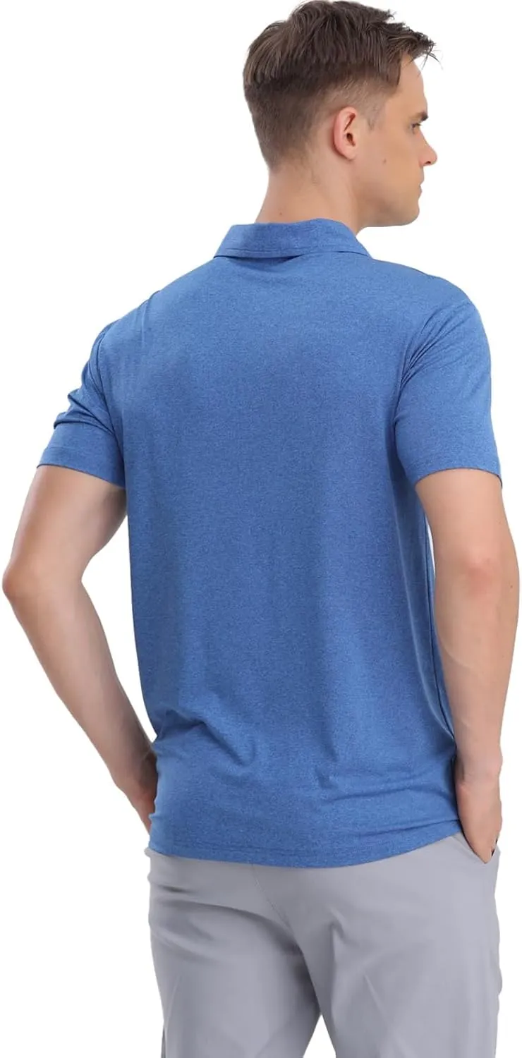Mens Polo Shirts Short Sleeve,1 Pack/5 Pack Quick Dry Moisture Wicking Polos Workout Golf Shirts for Men