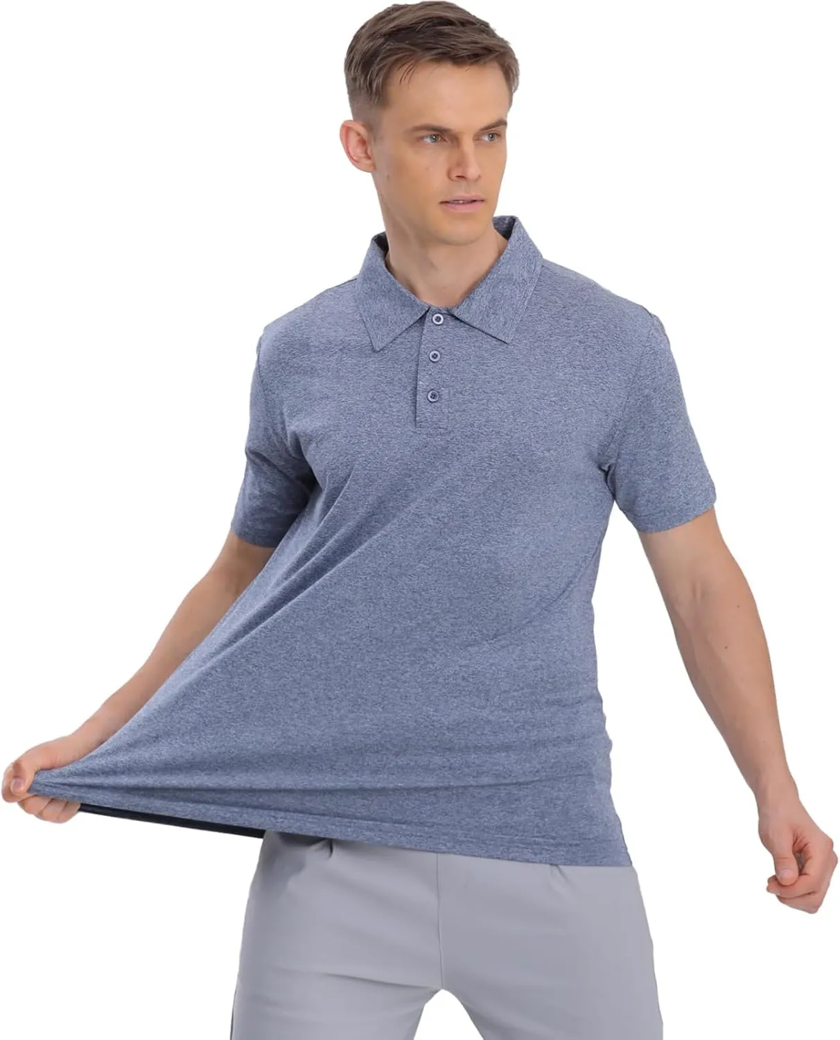 Mens Polo Shirts Short Sleeve,1 Pack/5 Pack Quick Dry Moisture Wicking Polos Workout Golf Shirts for Men