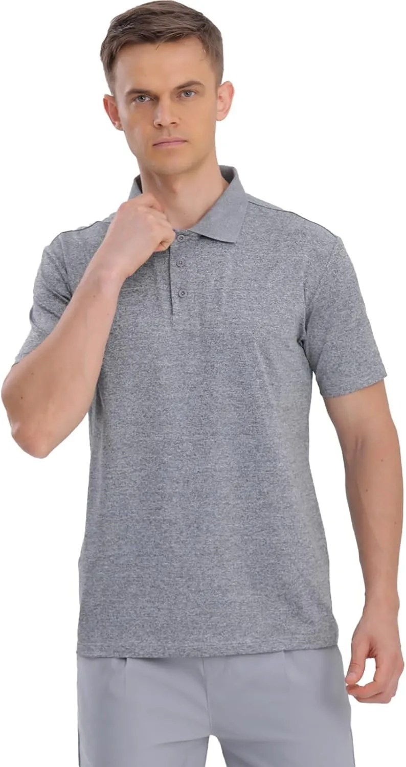 Mens Polo Shirts Short Sleeve,1 Pack/5 Pack Quick Dry Moisture Wicking Polos Workout Golf Shirts for Men