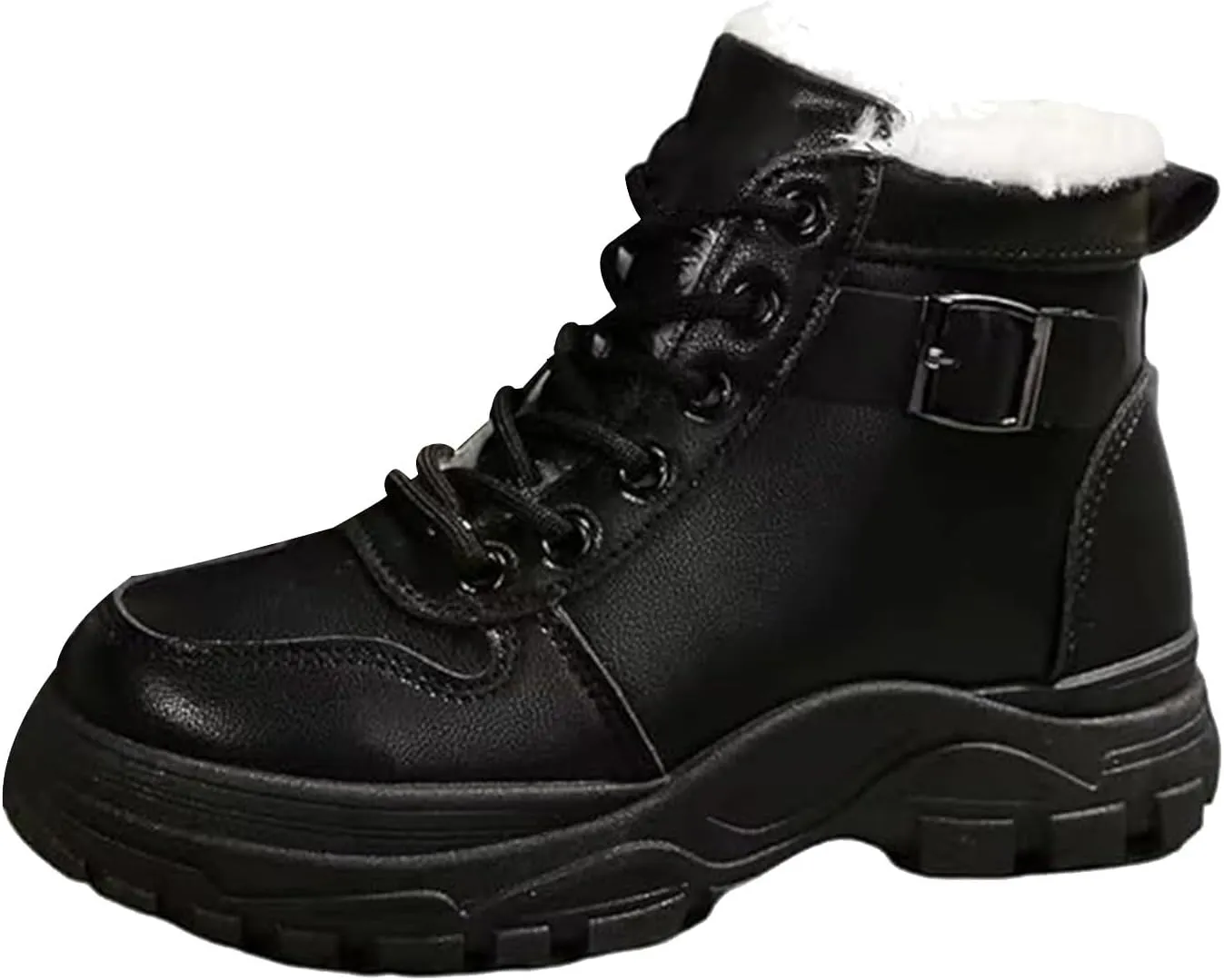 Mens Work Boots Wide Width Hiking Sneakers Warm Fur Lined Womens Safety Toe Shoes Food Service Platform Sneakers Indestructible Hike Grounded Footwear