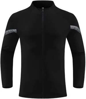 Mens Zip Up Sports Shirts Slim Fit Long Sleeve Quick Dry Elastic Shirts for Men Running Gym Athletic Outwear