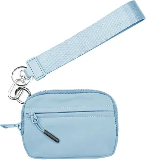 Nylon Wristlet Wallet, Casual Quilted Coin Purse, Multi-functional Card Case With Wrist Zippered, Travel Organizer For Everyday Use Women Men