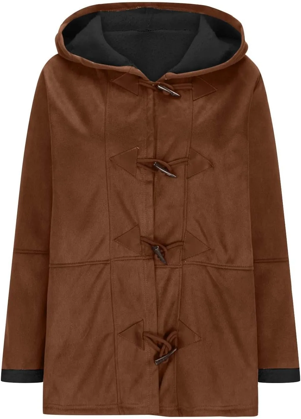 Plus Size Winter Coats for Women 2024 Warm Sherpa Fleece Lined Distressed Jackets Hooded Parka Faux Suede Pea Coat Outerwear