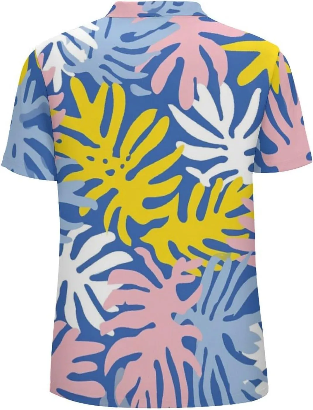 Polo Shirts for Men Dry Fit Hawaiian Graphics Golf Shirts Quick Dry Fun Tennis Short Sleeve Tees
