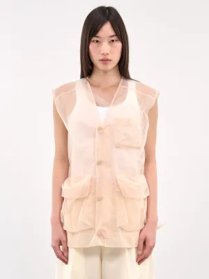 Sheer Utility Cargo Vest (5347D-0069-NUDE)