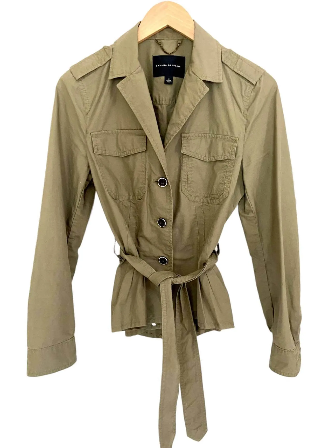 Soft Autumn Tan Belted Twill Jacket