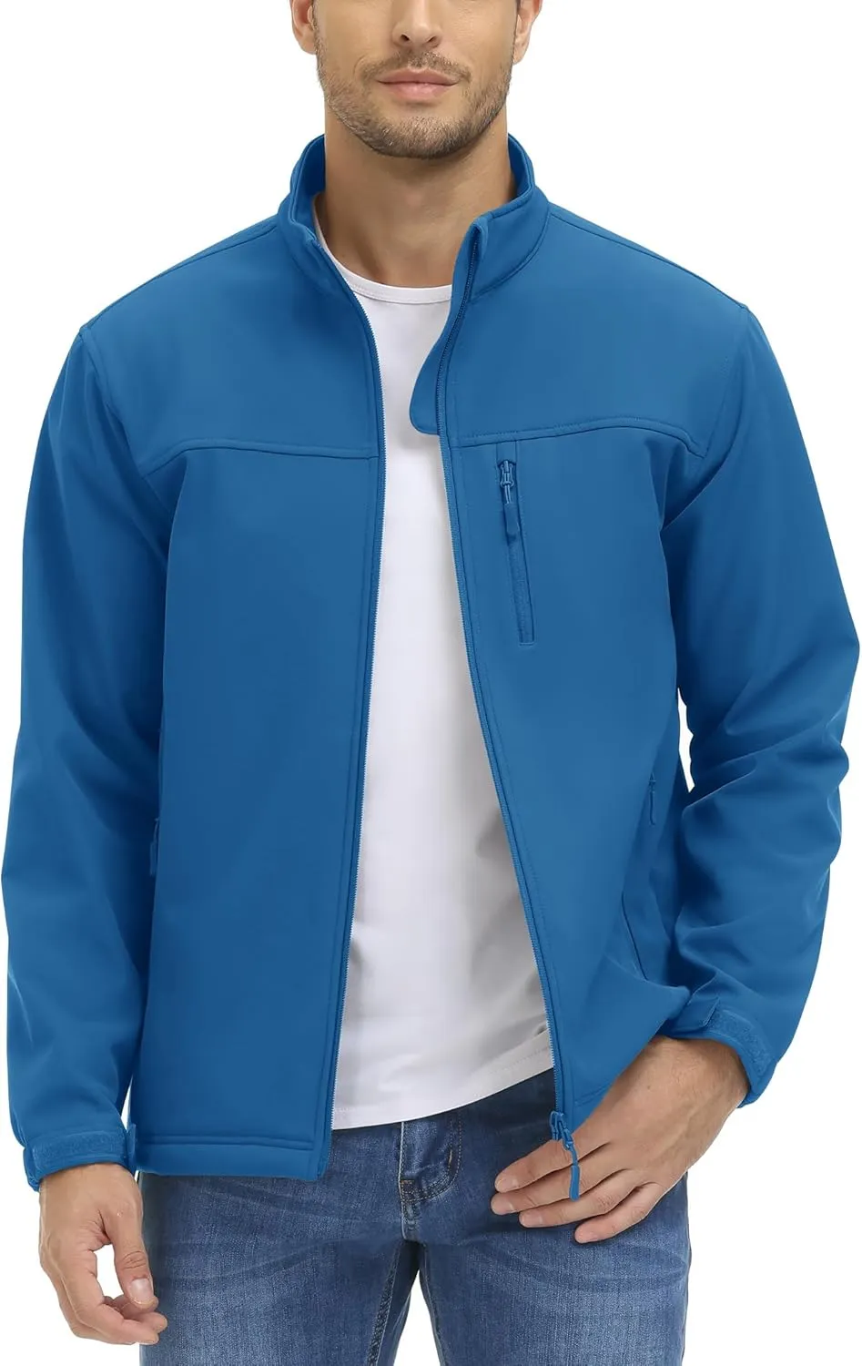 TACVASEN Men's Lightweight Softshell Jacket Fleece Lined Waterproof Tactical Soft Shell Rain Coats Windbreaker Outdoor