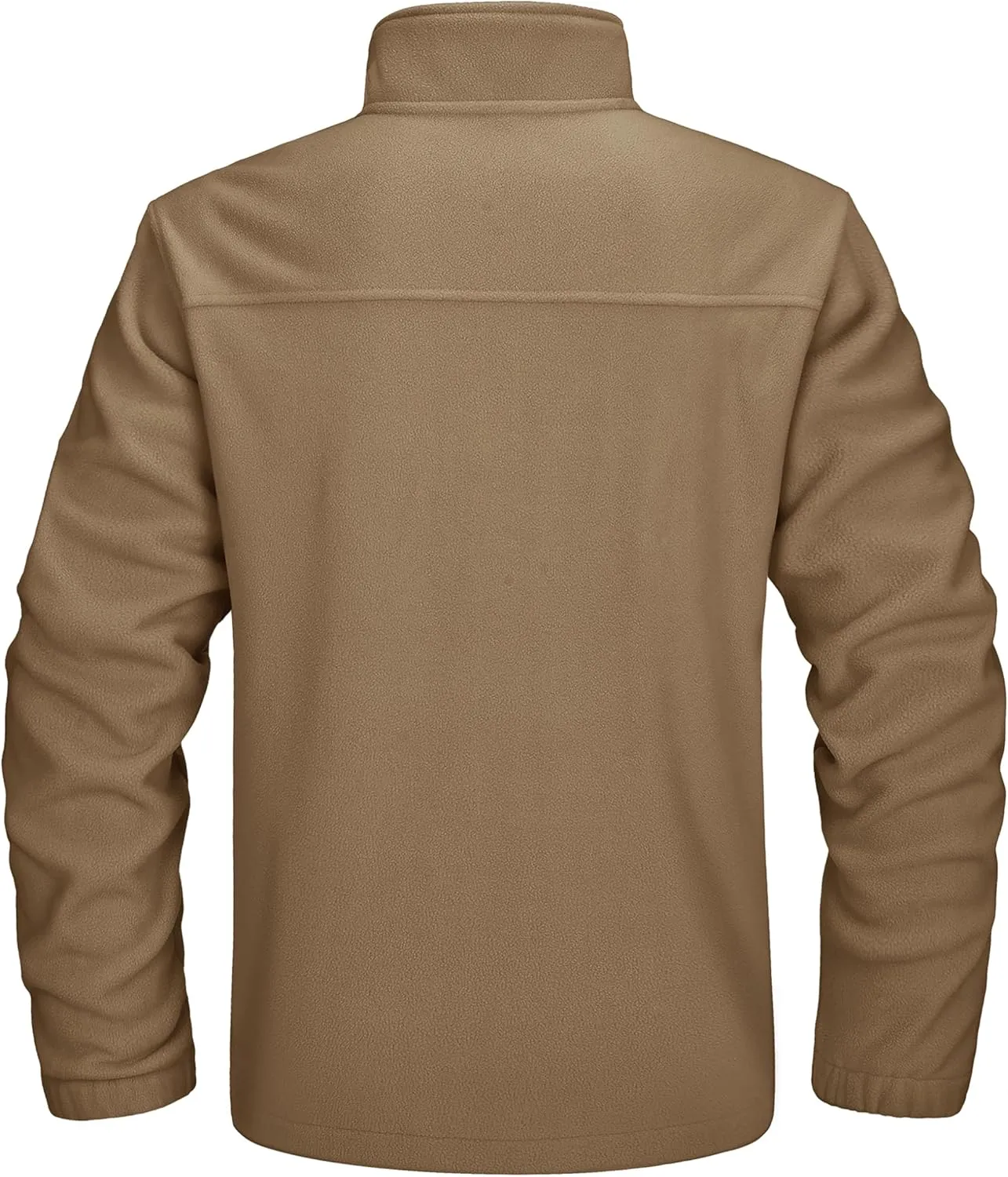 TACVASEN Men's Polar Fleece Jackets Lightweight Soft Winter Thermal Coats Outdoor Windproof Zip Up Jacket with Pockets
