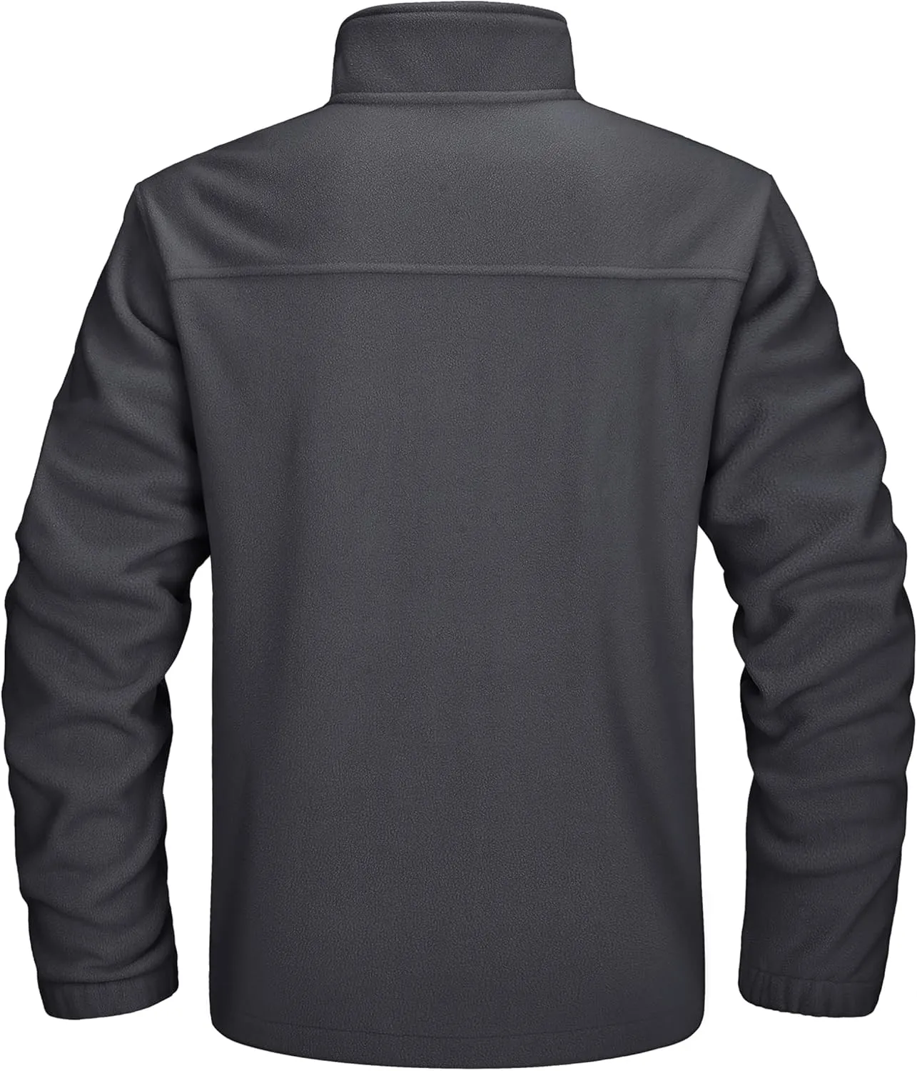 TACVASEN Men's Polar Fleece Jackets Lightweight Soft Winter Thermal Coats Outdoor Windproof Zip Up Jacket with Pockets