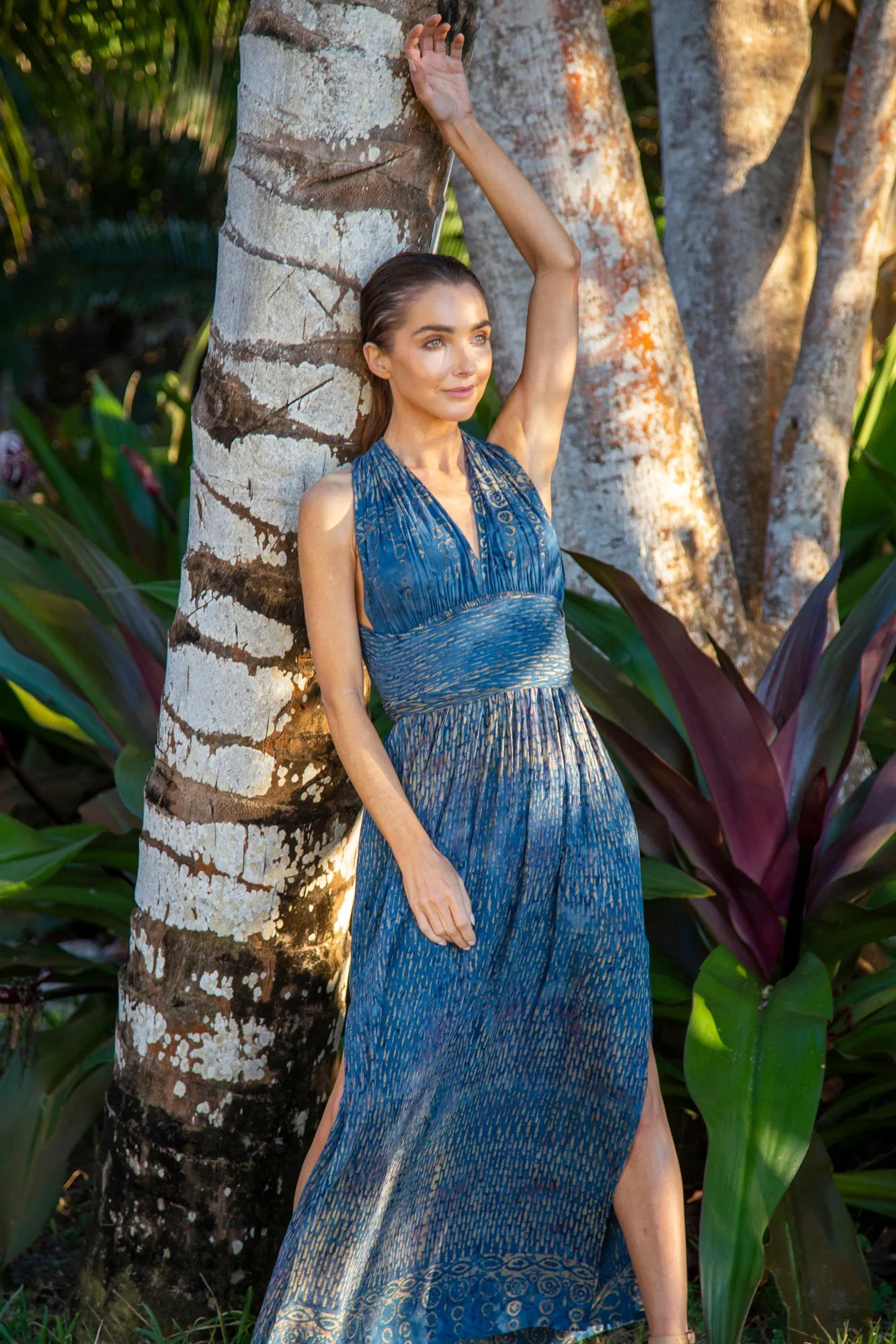 Tammy Infinity Dress in Batik Denim Rainbow