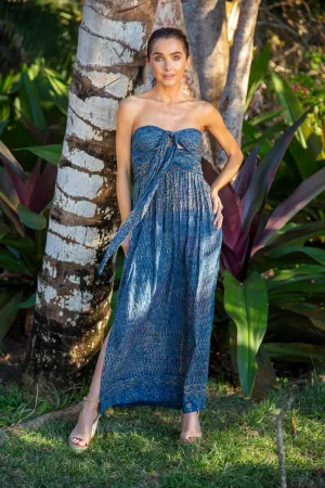 Tammy Infinity Dress in Batik Denim Rainbow
