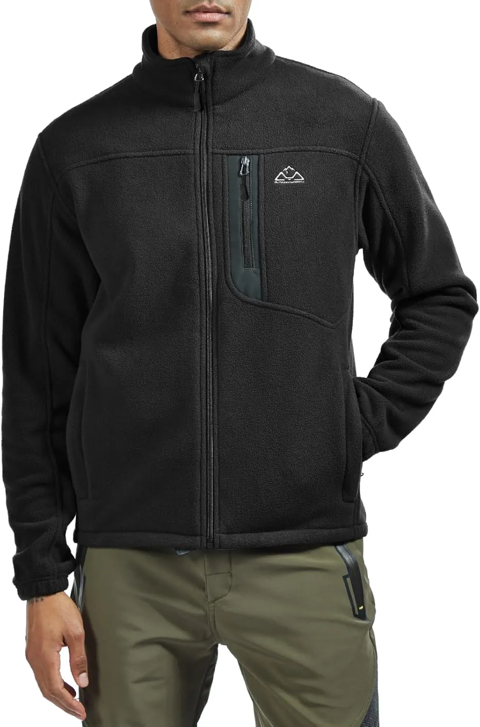 TBMPOY Men's Fleece Jackets Lightweight Full-Zip Fall Jacket Warm Winter Coats Outdoor Hiking with Pockets