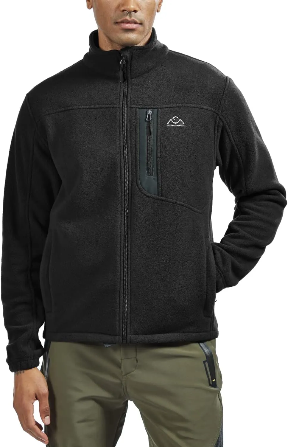 TBMPOY Men's Fleece Jackets Lightweight Full-Zip Fall Jacket Warm Winter Coats Outdoor Hiking with Pockets