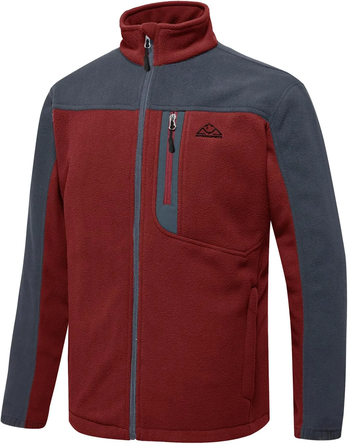 TBMPOY Men's Fleece Jackets Lightweight Full-Zip Fall Jacket Warm Winter Coats Outdoor Hiking with Pockets