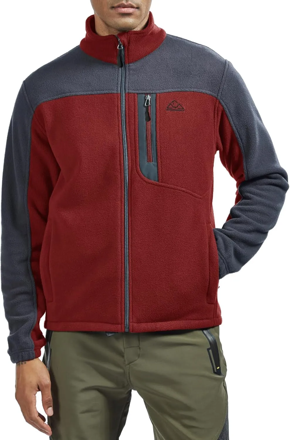 TBMPOY Men's Fleece Jackets Lightweight Full-Zip Fall Jacket Warm Winter Coats Outdoor Hiking with Pockets
