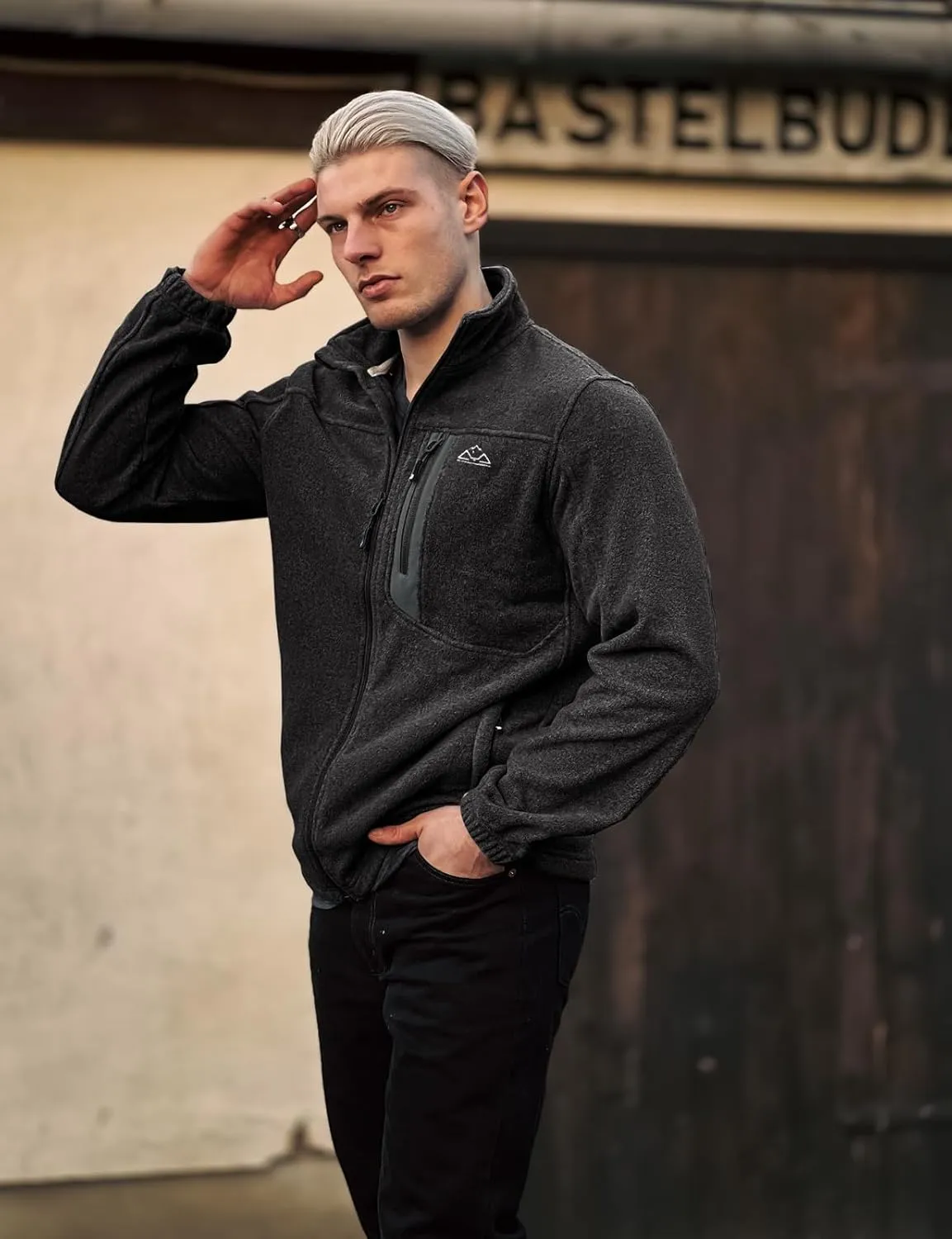 TBMPOY Men's Fleece Jackets Lightweight Full-Zip Fall Jacket Warm Winter Coats Outdoor Hiking with Pockets