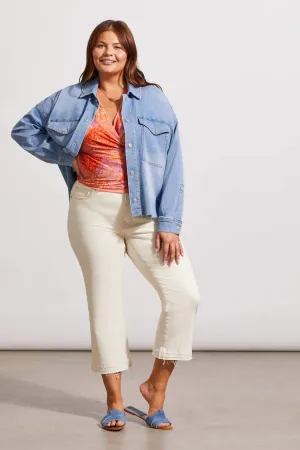TR5408o Crop Denim Shacket