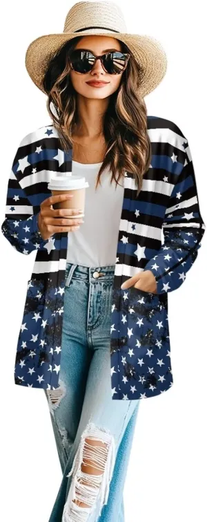 Trendy Cardigan for Women Long Sweater Open Front Cardigans Casual Lightweight Sweaters with Pockets