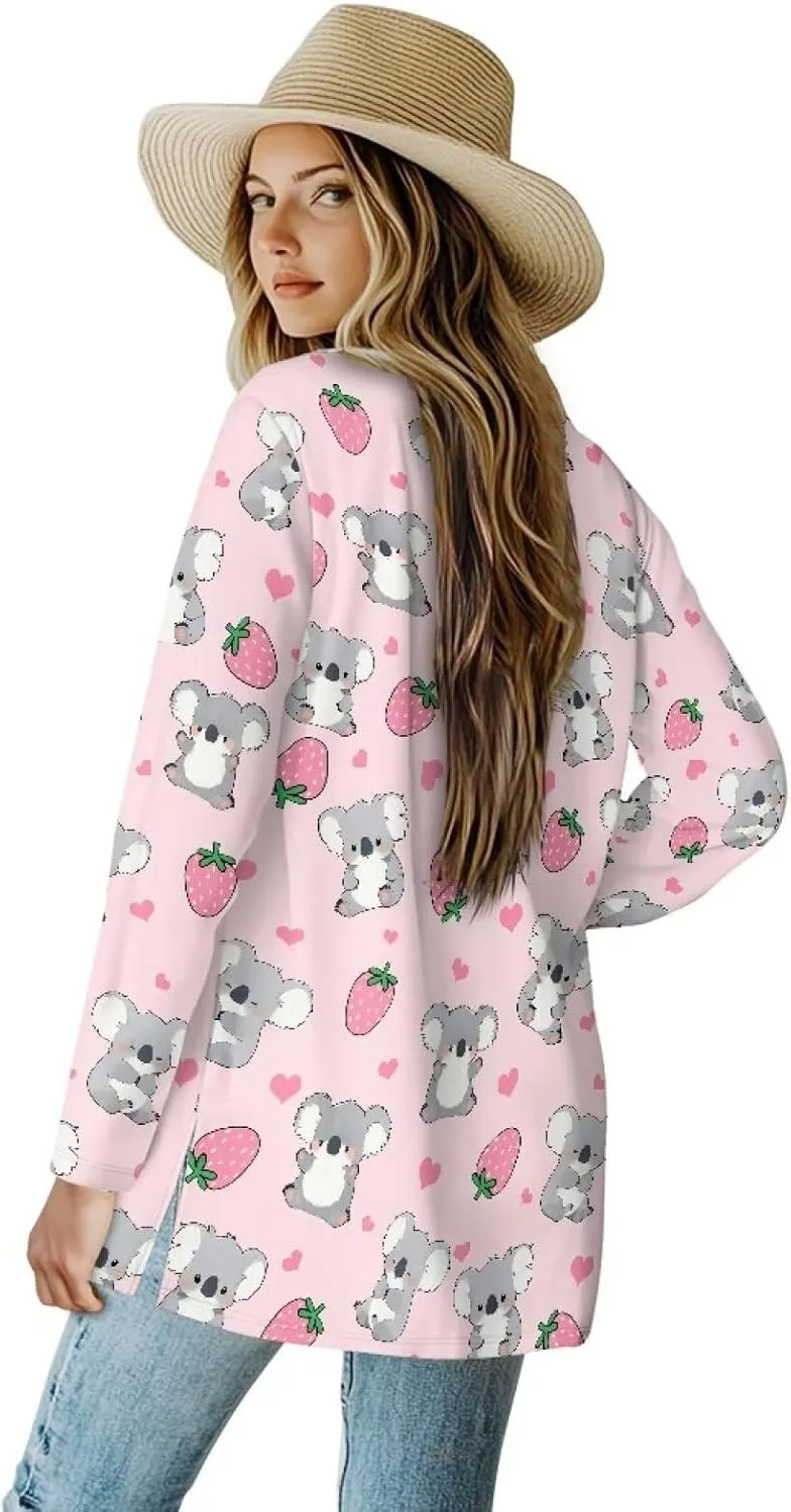 Trendy Cardigan for Women Long Sweater Open Front Cardigans Casual Lightweight Sweaters with Pockets