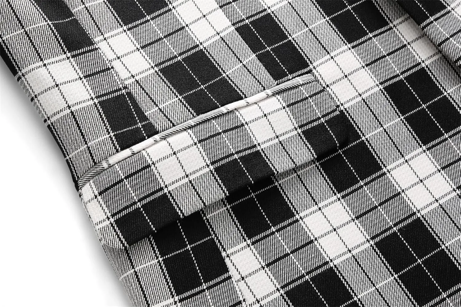 UNINUKOO Men's Blazer Plaid Casual Slim Fit Sport Coats One Button Lightweight Checkered Suit Jacket