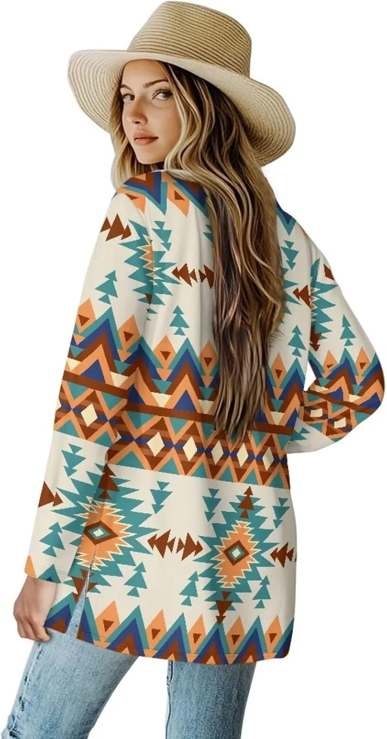 Uourmeti Open Front Cardigan Jacket Long Sleeve Cardigans for Women Lightweight