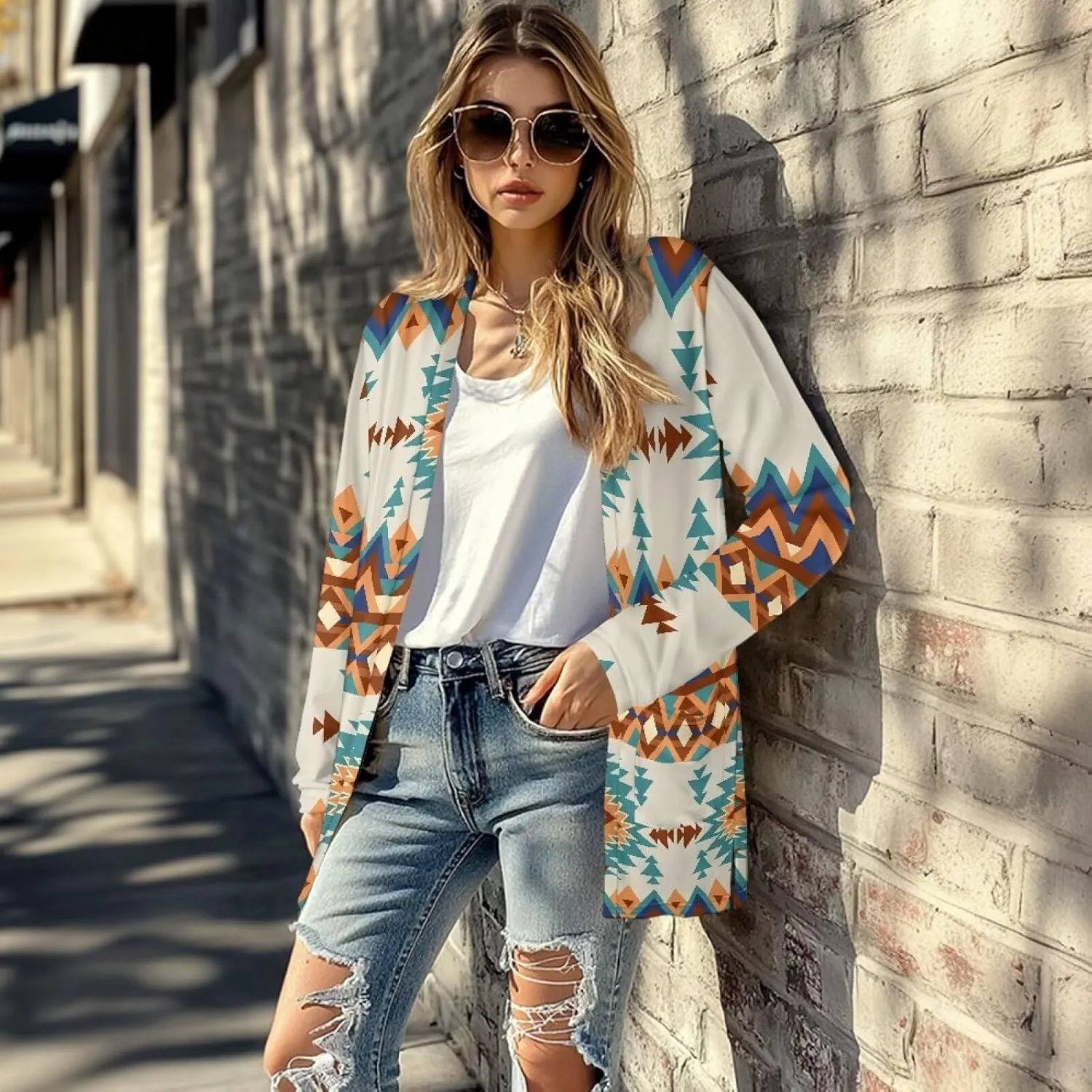 Uourmeti Open Front Cardigan Jacket Long Sleeve Cardigans for Women Lightweight