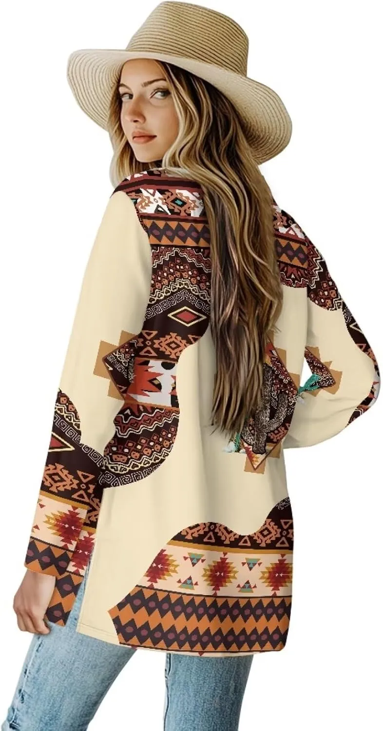 Uourmeti Open Front Cardigan Jacket Long Sleeve Cardigans for Women Lightweight