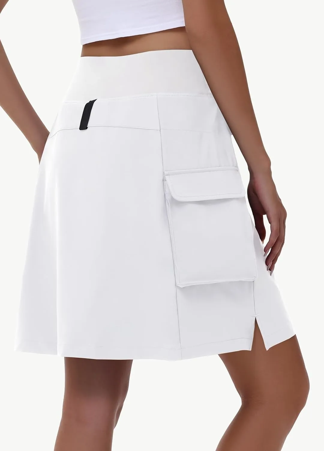 Women's 20" Hiking Cargo Skorts - Knee Length High Waisted Golf Travel Casual Dressy Long Skirt Shorts Quick Dry UPF50